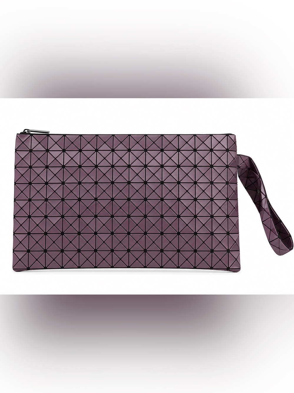 Issey Miyake Bao Bao Purple Geometric Wristlet Clutch Bag Modern Foldable Purae